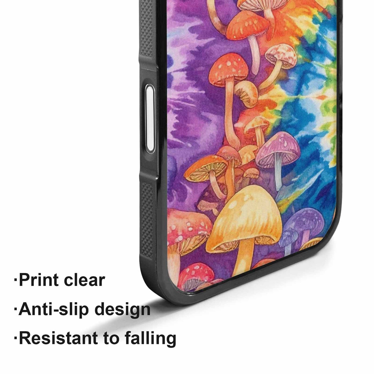 iPhone 17 Case — Mushrooms Tie Dyemushrooms Pat Tie Dye, Custom Printed Phone Case
