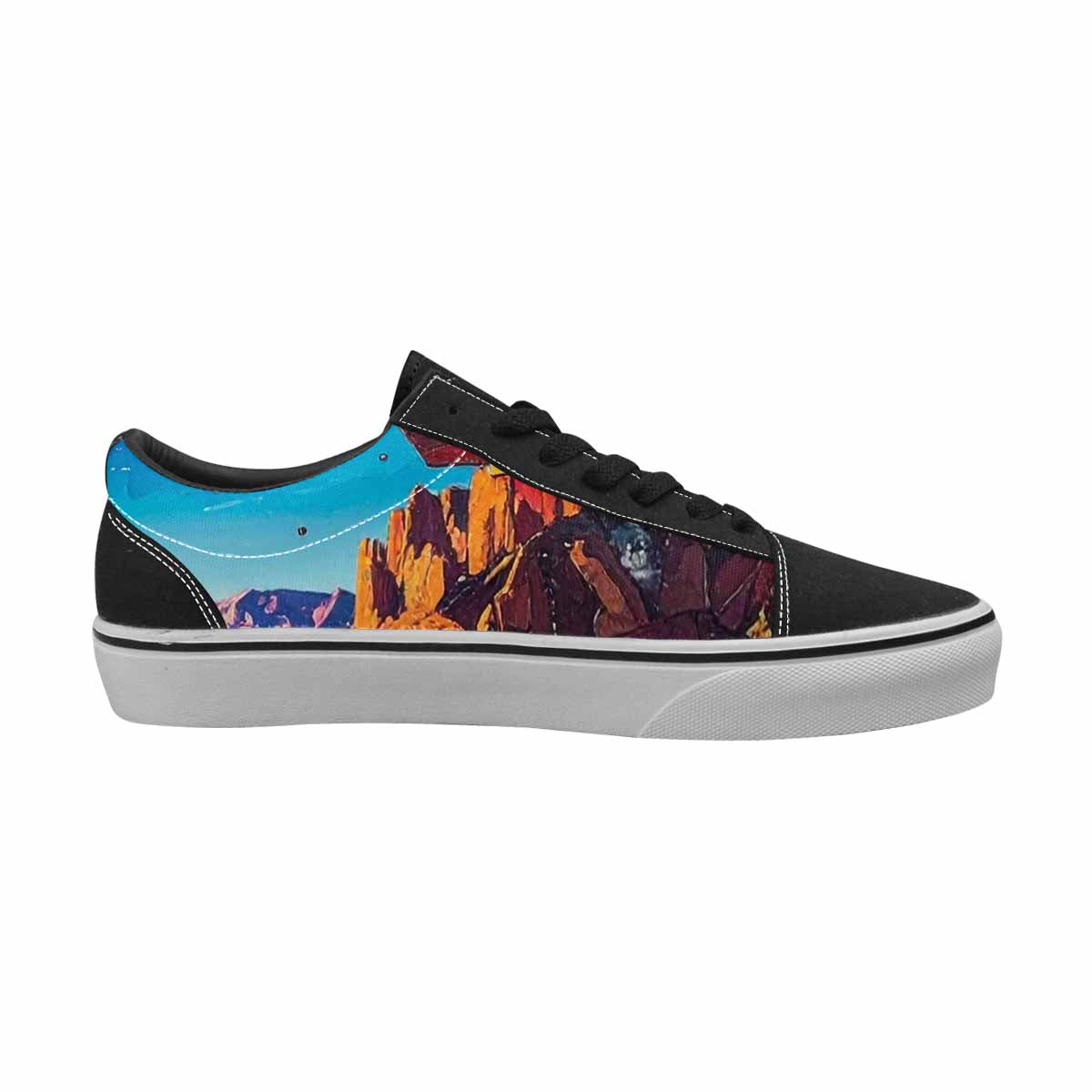 WOMEN'S Surreal Dream Fragment Lace-Up Canvas Wallpaper Art Custom Sneakers