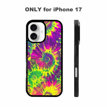 iPhone 17 Case — Tie Dye Neon Acid Tie Dye, Custom Printed Phone Case
