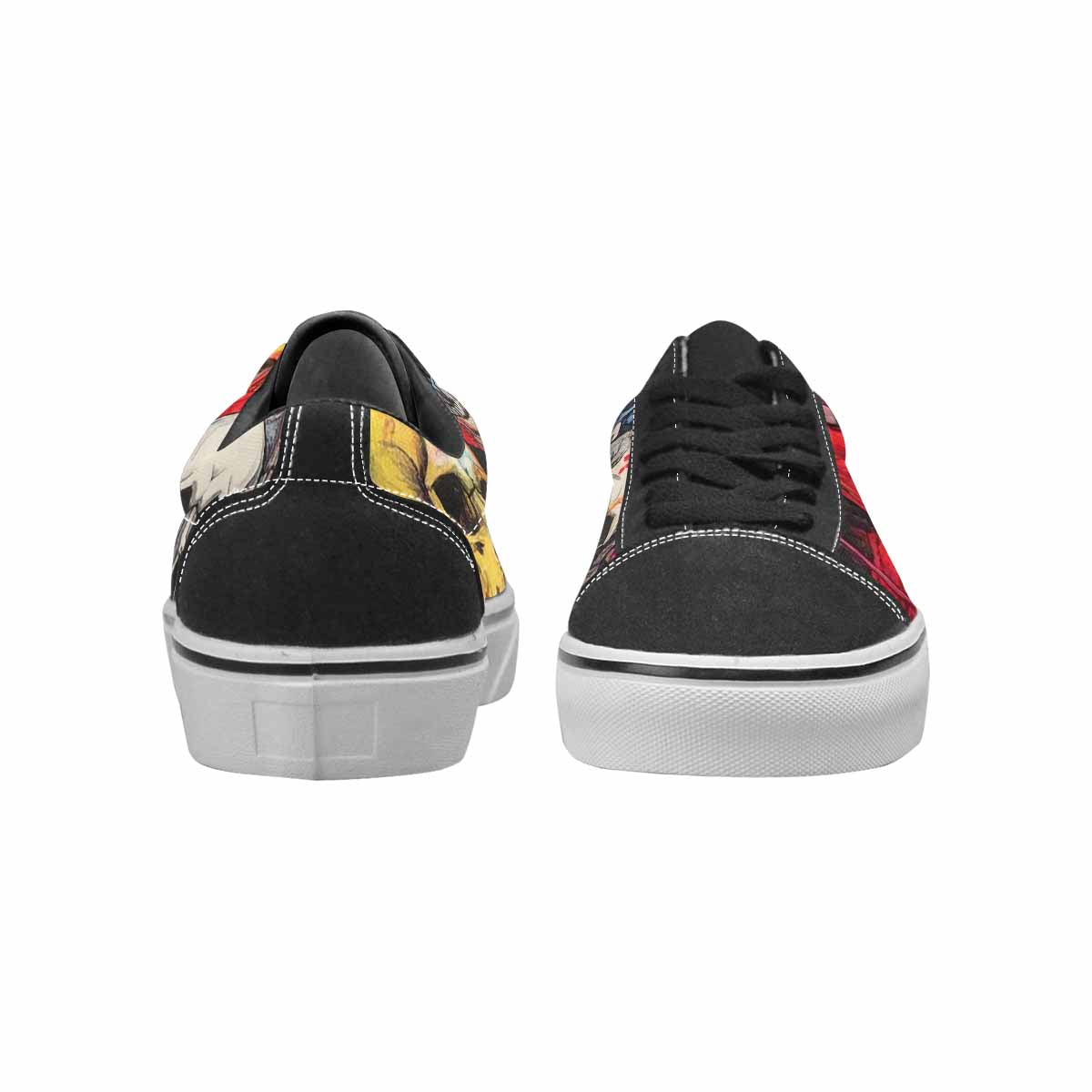 WOMEN'S Rainbow From Skull S Lace-Up Canvas Vivid Custom Sneakers