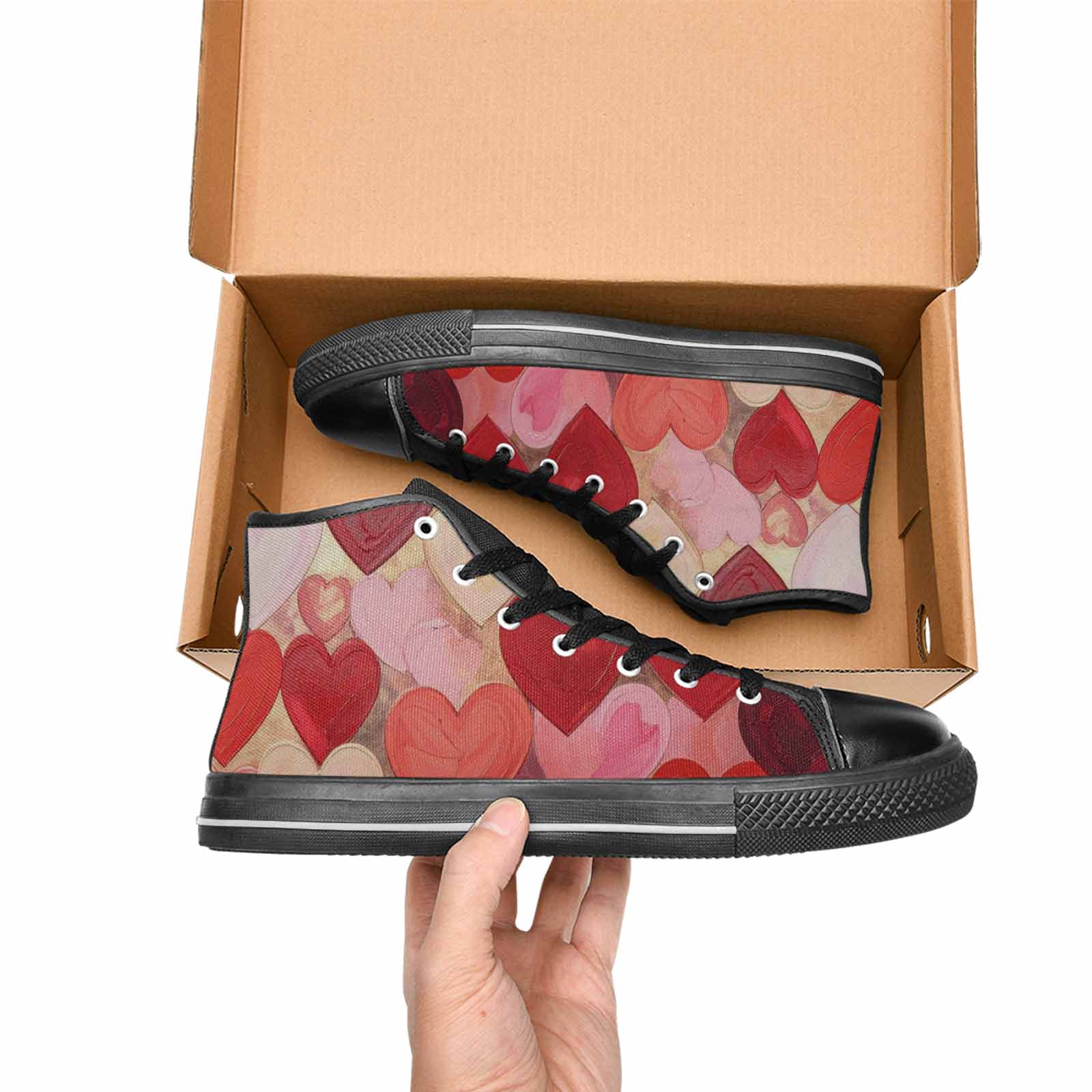 WOMEN'S No Words Or High Top Canvas Surreal Custom Shoes