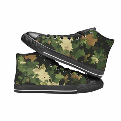 MEN'S Military Camouflage Blotch High Top Canvas Grunge Sneakers