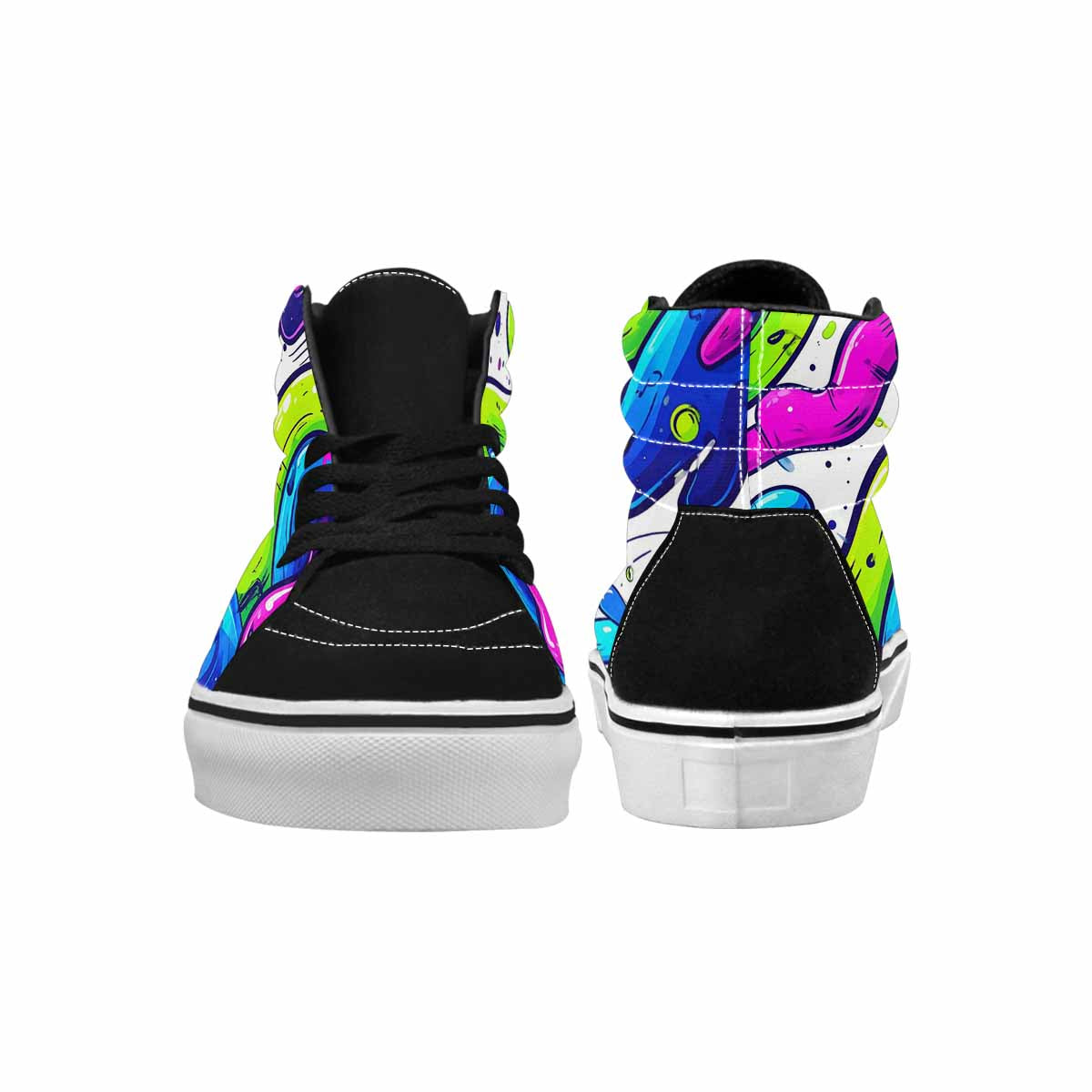 MEN'S Acid Wash Cartoon High Top Canvas Cottagecore Custom Sneakers
