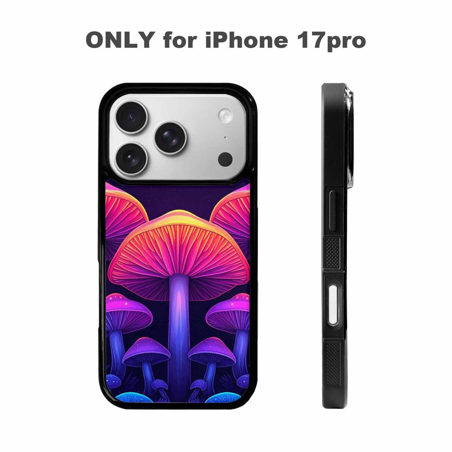 iPhone 17 Pro Case — Psychedelic Mushroom Cartoon Pattern Cartoon Cute, Custom Designed Case Cover