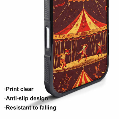 iPhone 17 Pro Max Case — Vintage Circus Art Pattern Retro Vintage, Custom Phone Case
