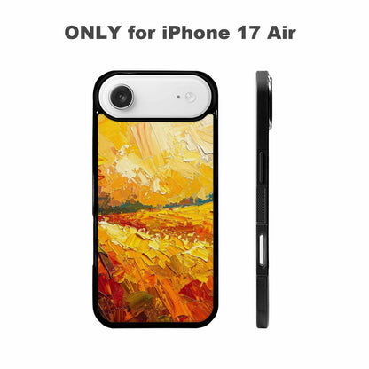 iPhone 17 Air Case — Impressionist Sunflower Brushstroke Pattern Hundreds Floral, Unique Phone Case Design