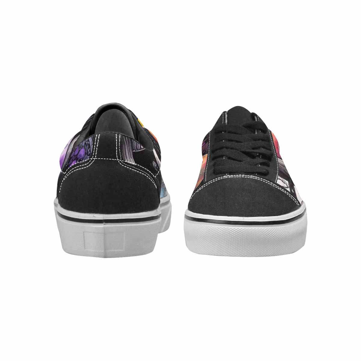 WOMEN'S Rainbow Drip Mushrooms Lace-Up Canvas Vivid Sneakers