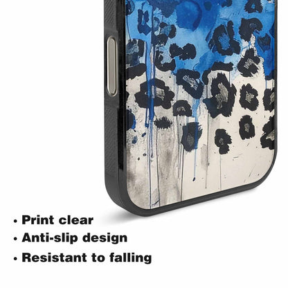 iPhone 16 Pro Case — Animal Print Black Blue Ink Animal, Custom Made Phone Cover