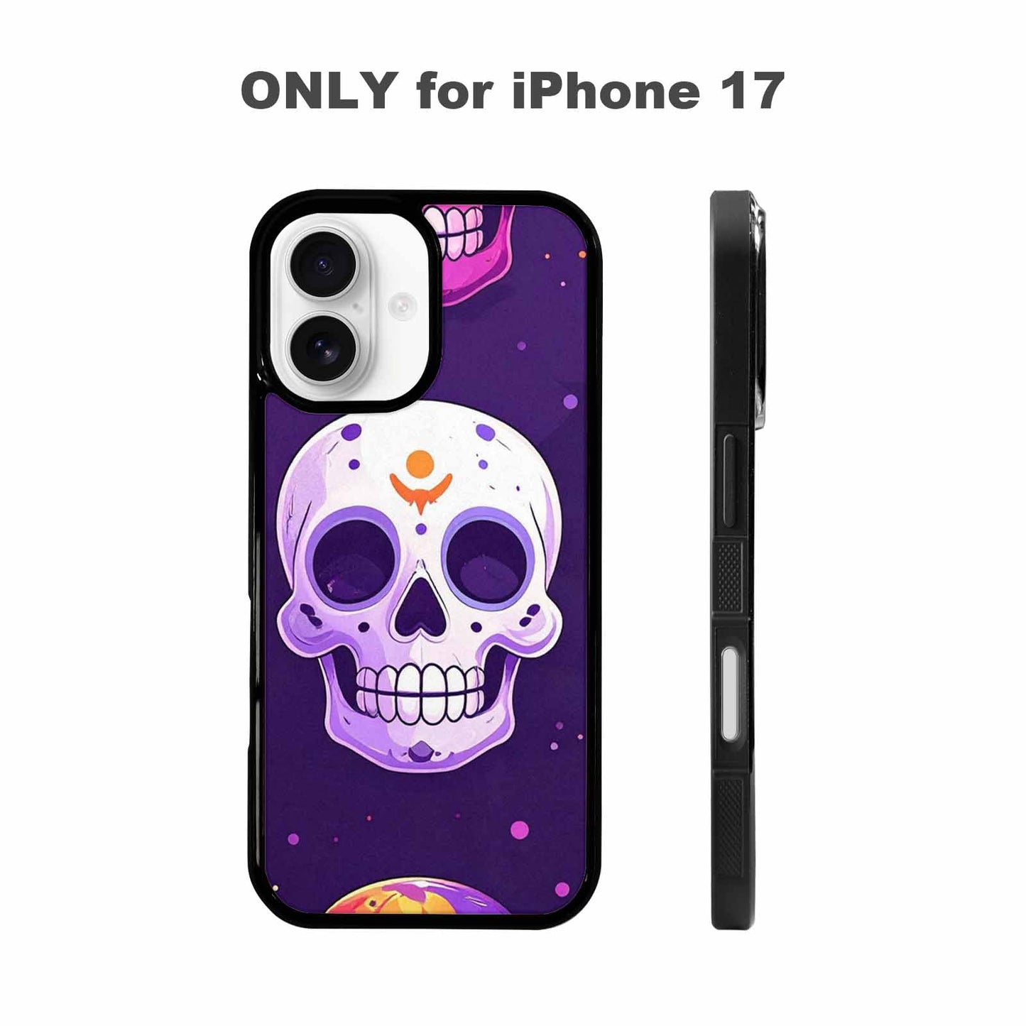 iPhone 17 Case — Halloween Skull Cartoon Art Gothic Skulls, Custom Made Phone Cover