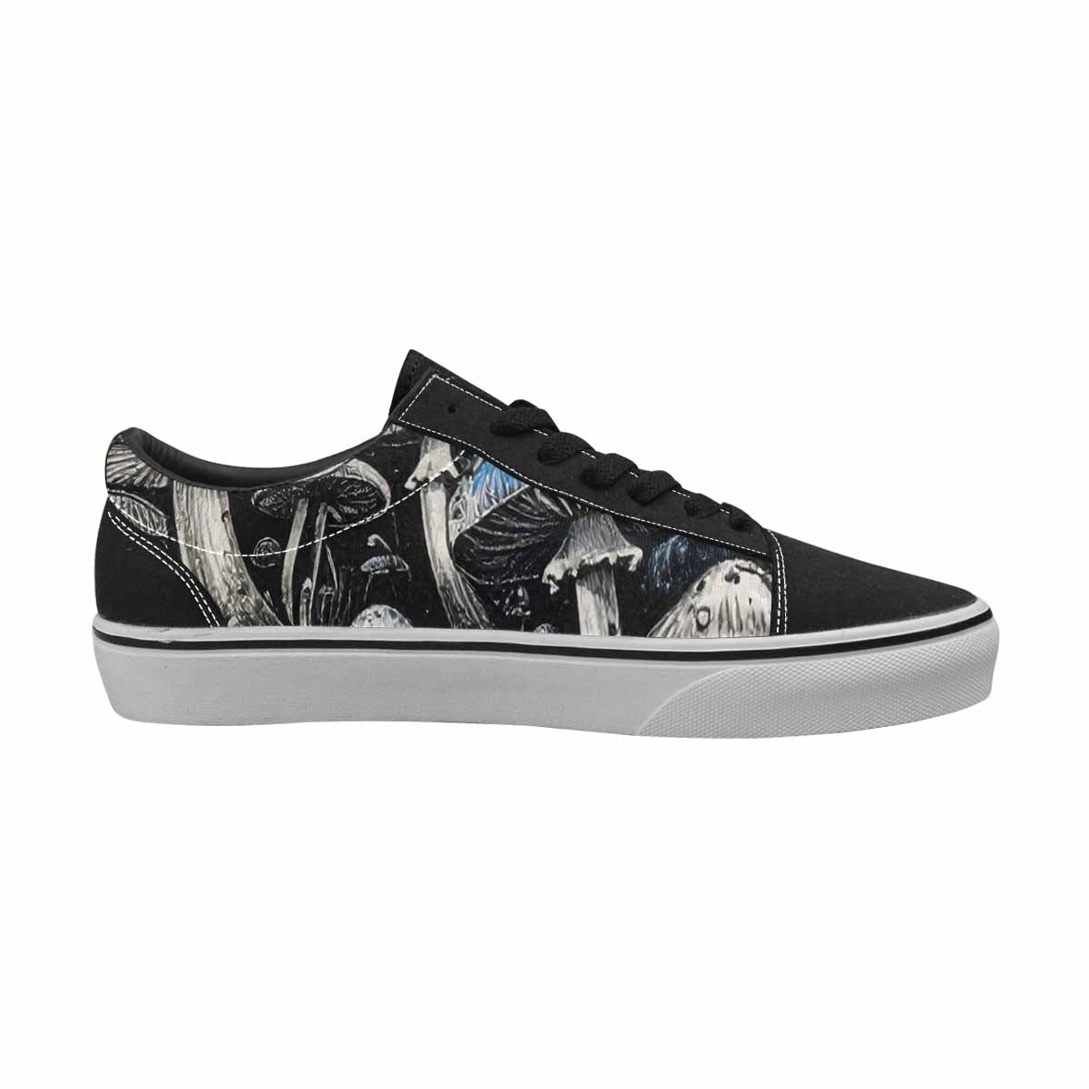 WOMEN'S Mushrooms (general) Lace-Up Canvas Cottagecore Custom Sneakers