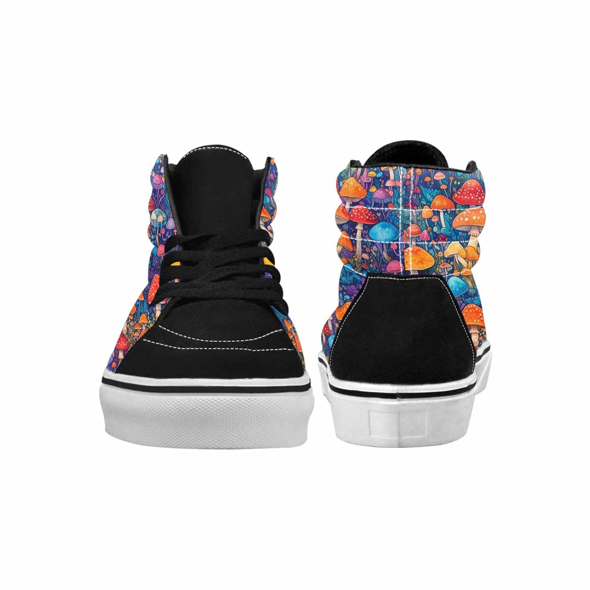 MEN'S Mushrooms (general) Mushrooms Pa High Top Canvas Cottagecore Custom Sneakers