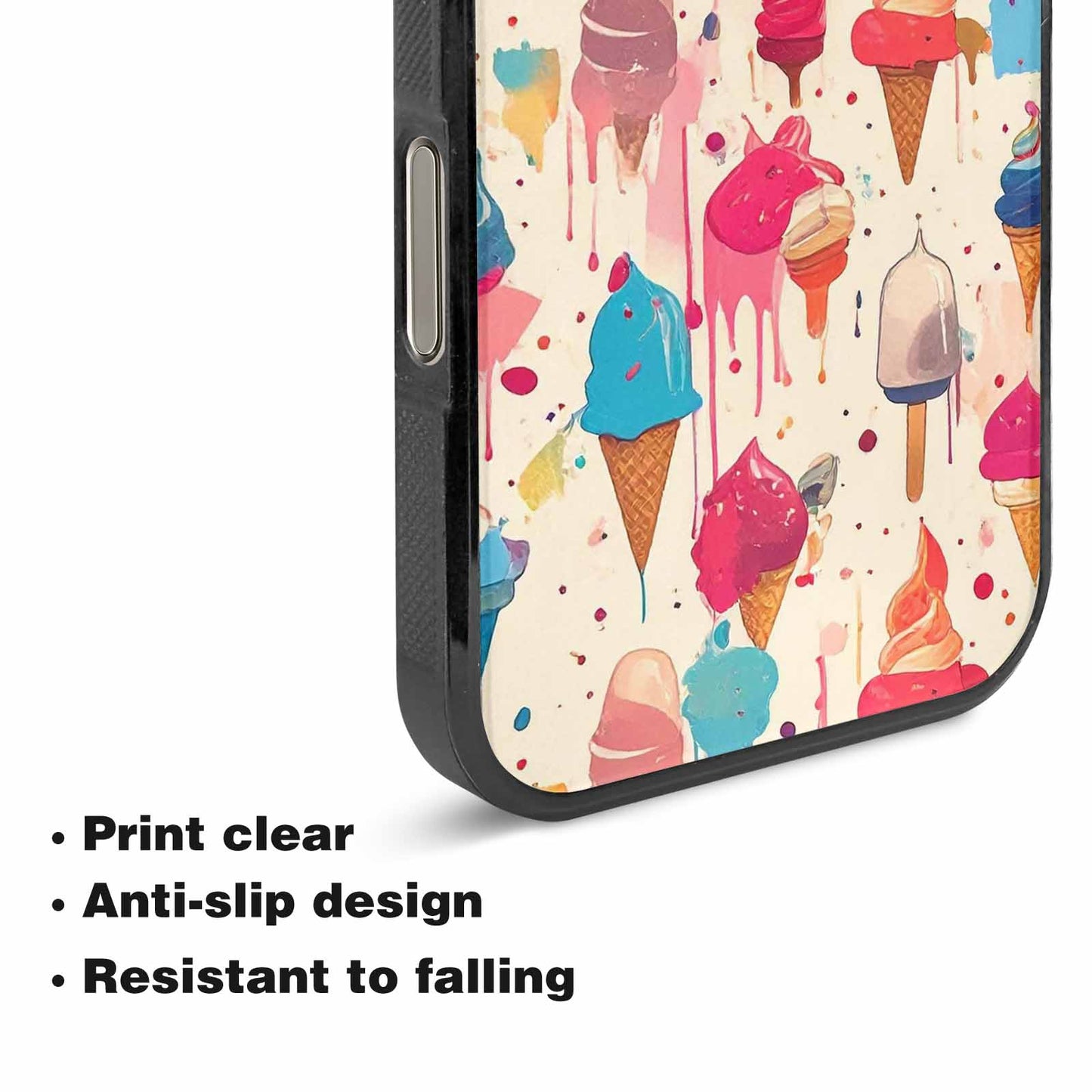 iPhone 16 Pro Max Case — Ice Cream Motif Ice Cream Motifs, Unique Phone Case Design