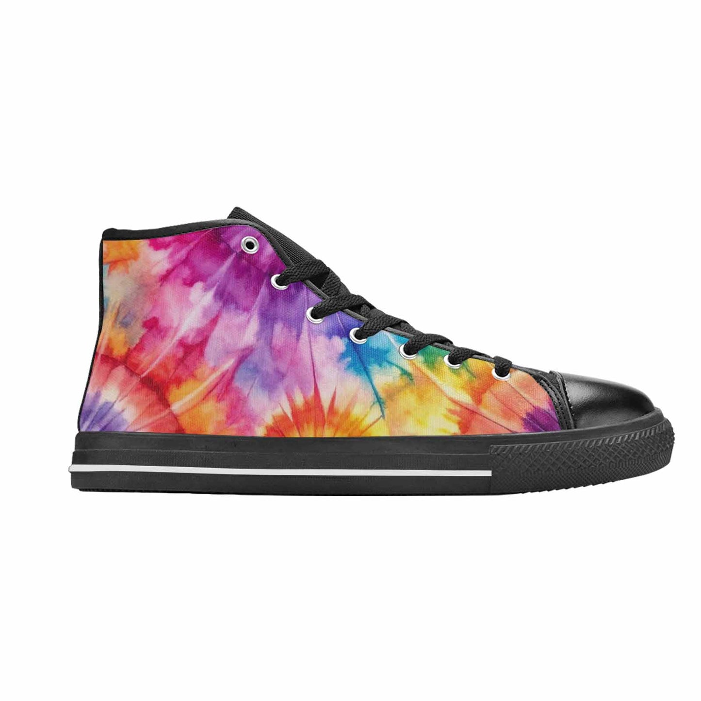 MEN'S Tie Dye Swirl High Top Canvas Grunge Sneakers