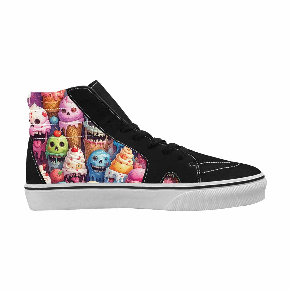 MEN'S Ice Cream Monsters  High Top Canvas Neon Fantasy Shoes