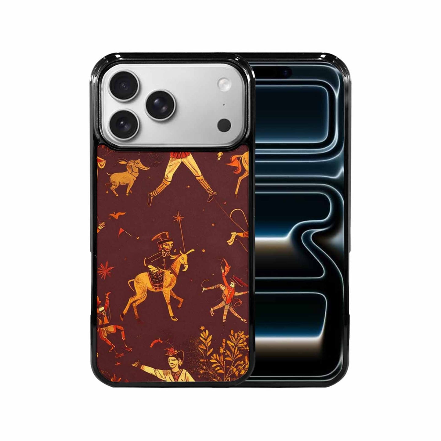 iPhone 17 Pro Max Case — Vintage Circus Art Pattern Retro Vintage, Personalized Phone Case