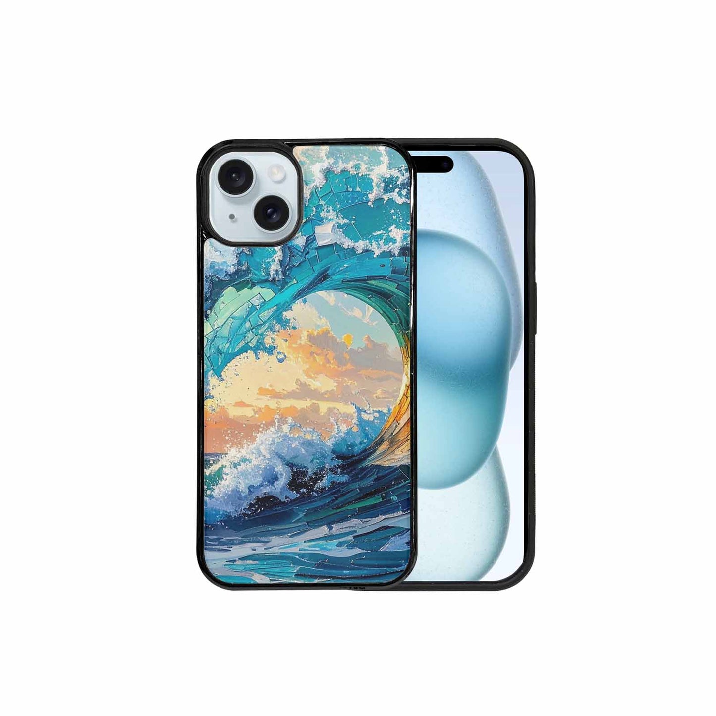 iPhone 15 Plus Case — Wave Crest Splash Wave Crest Splash, Custom Art Phone Cover