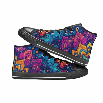 WOMEN'S Tie Dye Mandala High Top Canvas Dreamcore Custom Shoes