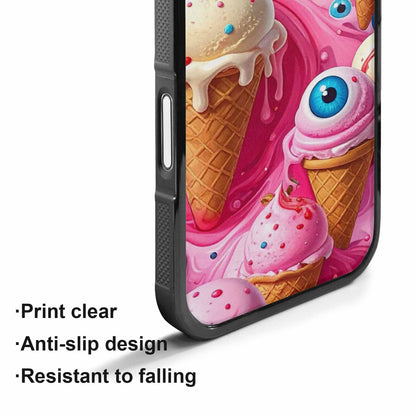 iPhone 17 Case — Melted Strawberry Ice Original Art, Personalized Phone Case