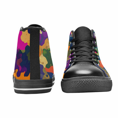 WOMEN'S Military Camouflage Blotch High Top Canvas Dreamcore Custom Sneakers