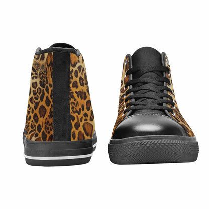 MEN'S Animal Print High Top Canvas Vibrant Chaos Shoes