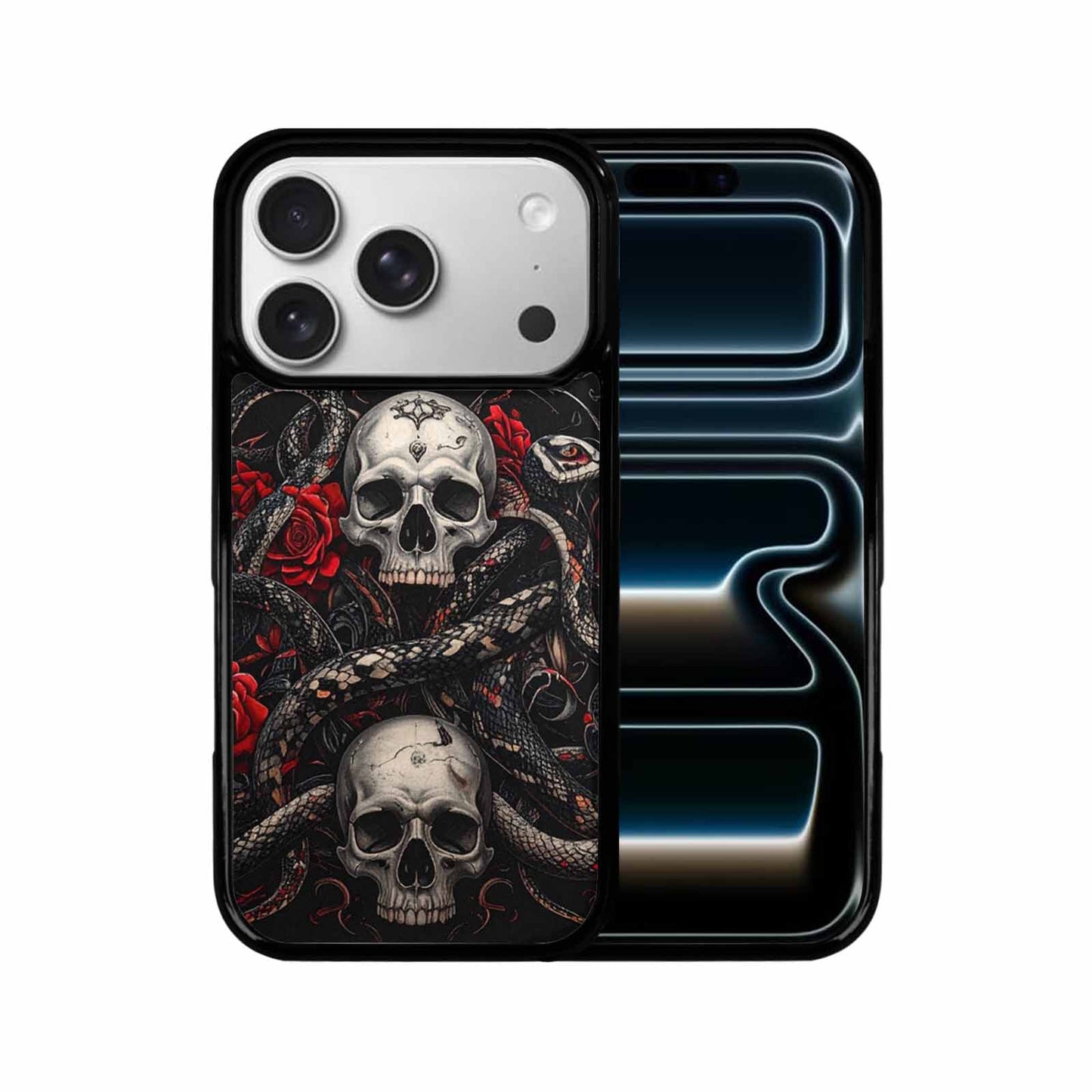iPhone 17 Pro Case — Skull Dark Art Gothic Print Gothic, Custom Designed Case Cover