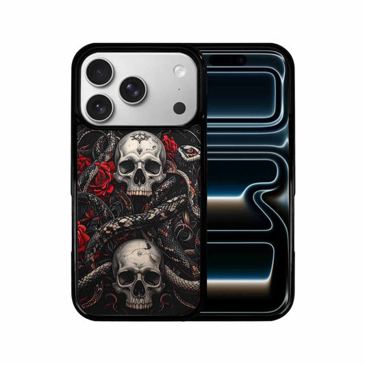 iPhone 17 Pro Case — Skull Dark Art Gothic Print Gothic, Custom Designed Case Cover