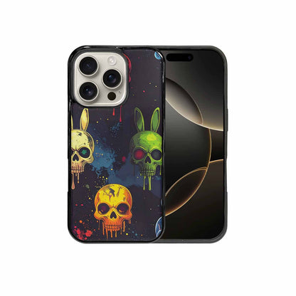 iPhone 16 Pro Case — Radioactive Ghost Bunny Skull Sm Qdr, Custom Phone Case