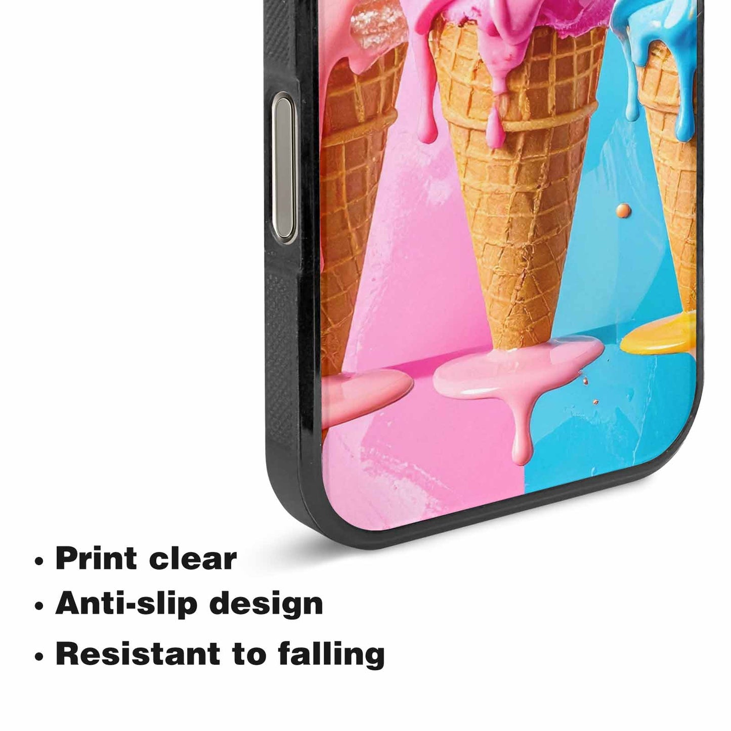 iPhone 16 Pro Case — Collage Of Overlapping Waffle Cones Icecream, Unique Phone Case Design