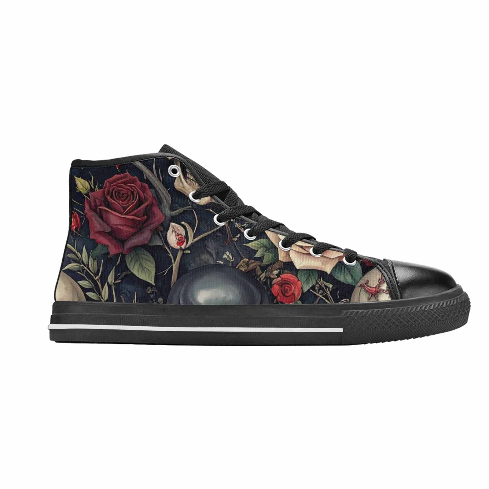 MEN'S Skulls - Roses High Top Canvas Vivid Shoes