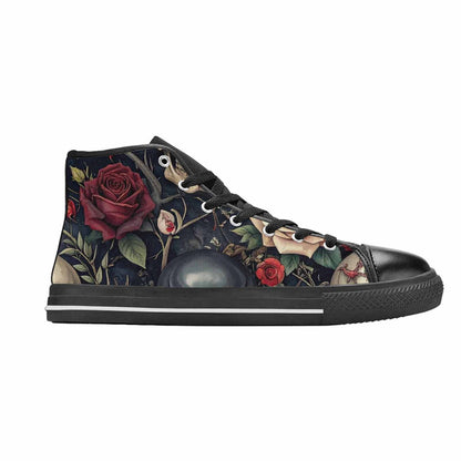 MEN'S Skulls - Roses High Top Canvas Vivid Shoes