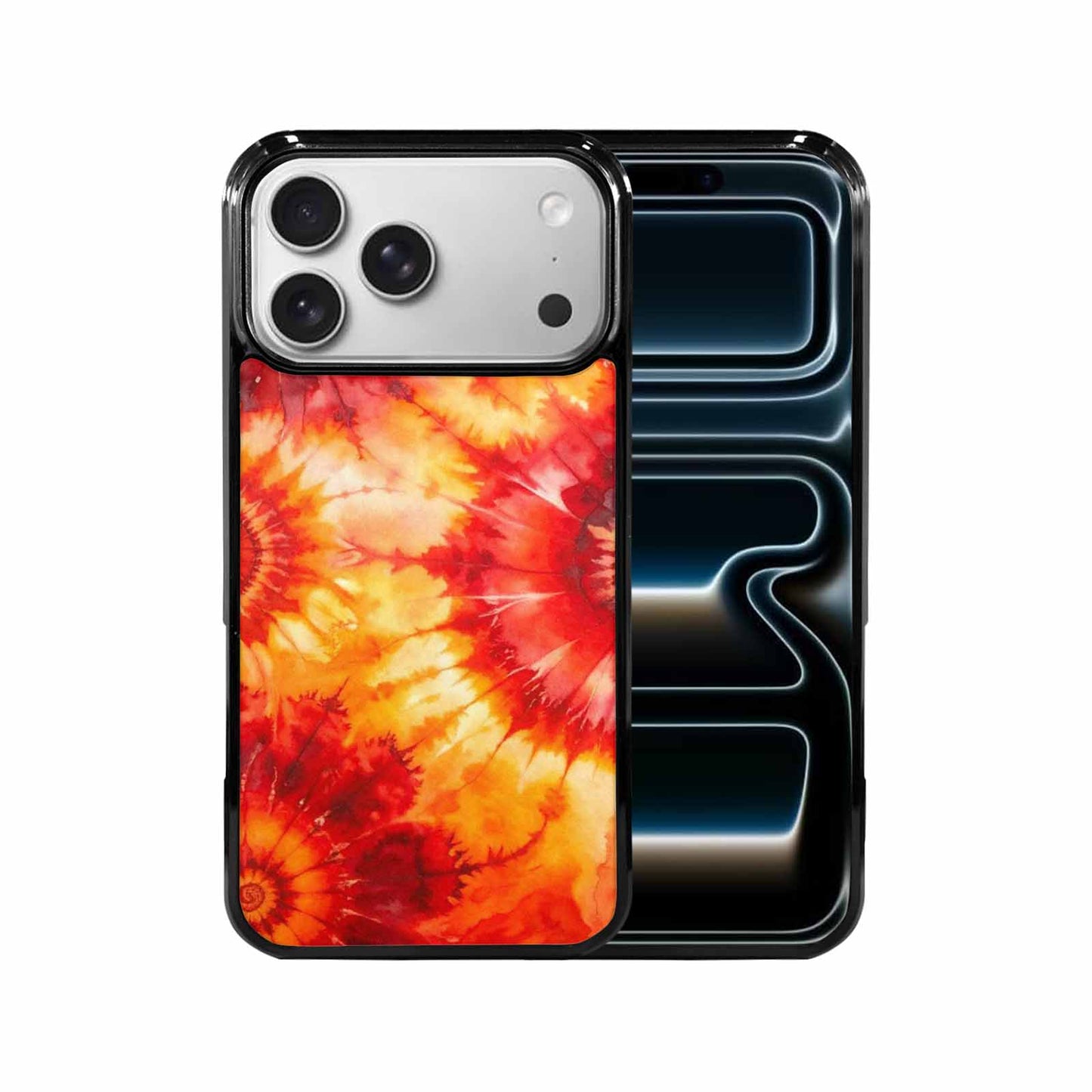 iPhone 17 Pro Max Case — Tie Dye Red Orange Tie Dye, Original Design Phone Case