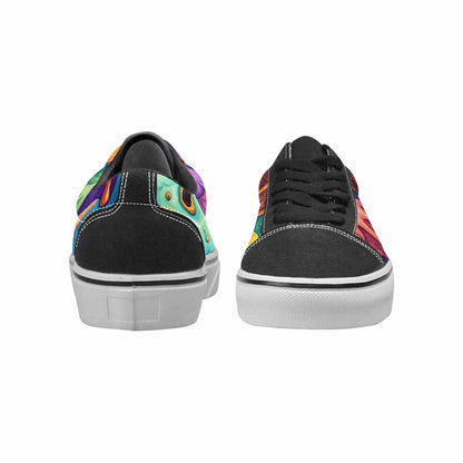 WOMEN'S Melting Ice Cream Monster Lace-Up Canvas Kaleidoscope Sneakers