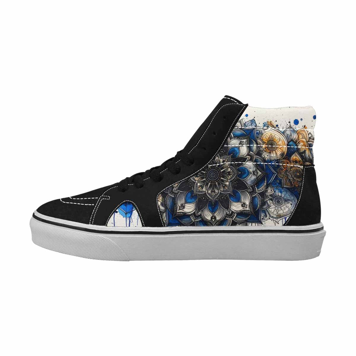 MEN'S Mandala Medallion High Top Canvas Dark Academia Custom Sneakers