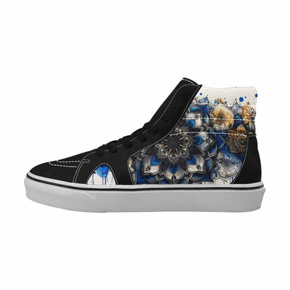 MEN'S Mandala Medallion High Top Canvas Dark Academia Custom Sneakers