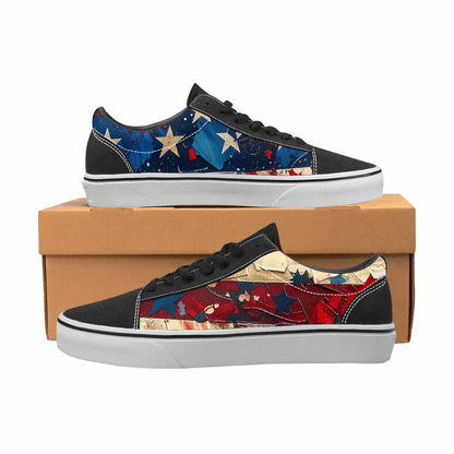 WOMEN'S Patriotic Stars Stripes Lace-Up Canvas Dreamcore Custom Shoes
