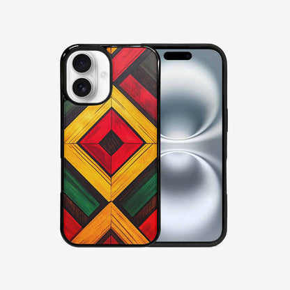iPhone 16 Case — African Kente Cloth Inspired Pattern Geometric, Original Design Phone Case