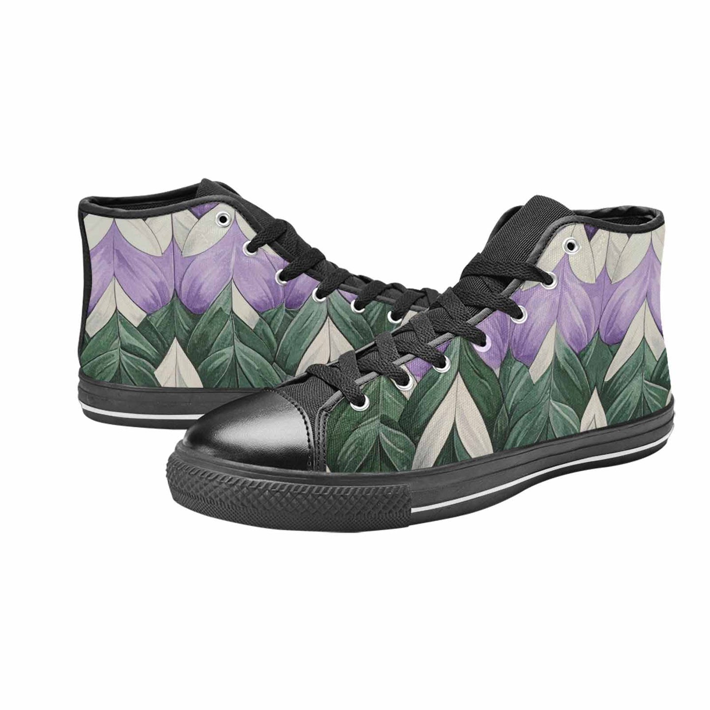 MEN'S Genderqueer Flag Color High Top Canvas Grunge Custom Sneakers