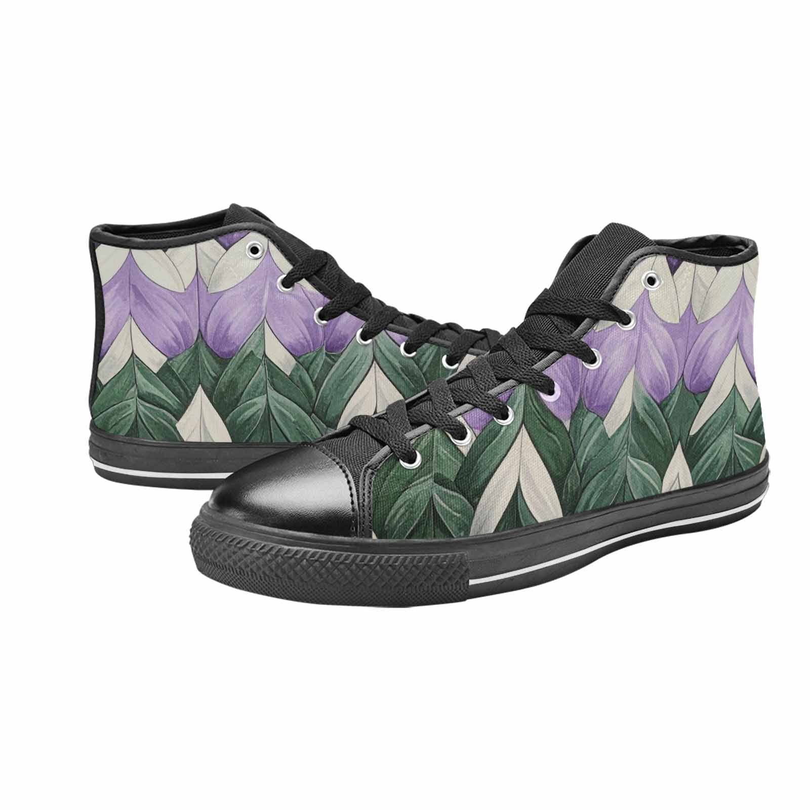MEN'S Genderqueer Flag Color High Top Canvas Grunge Custom Sneakers