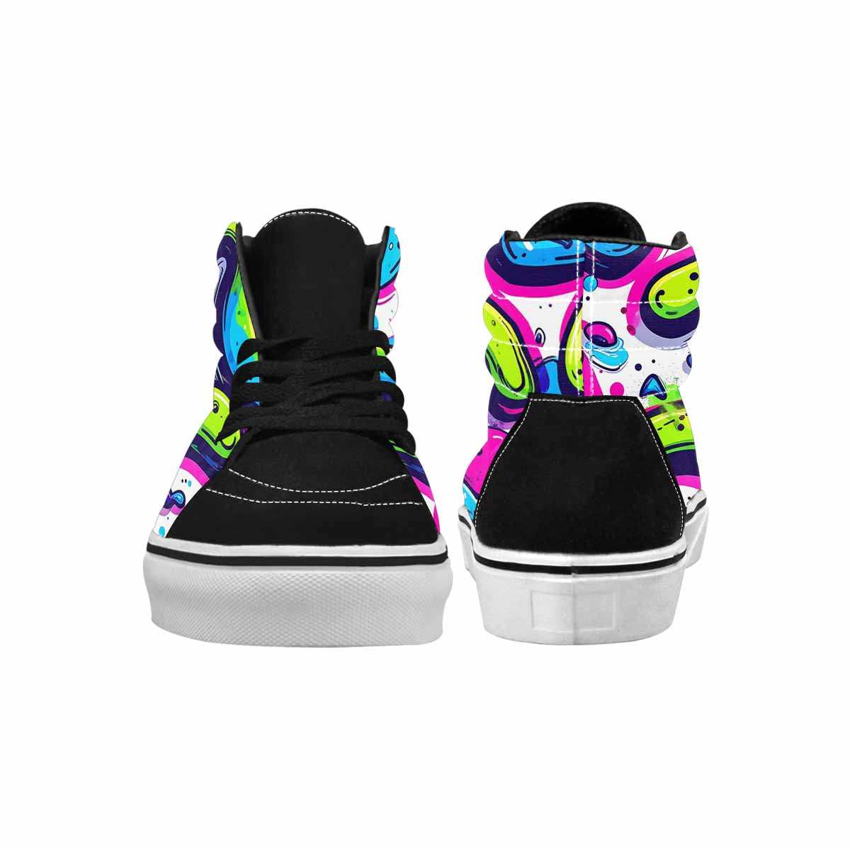 WOMEN'S Acid Wash Cartoon High Top Canvas Grunge Shoes