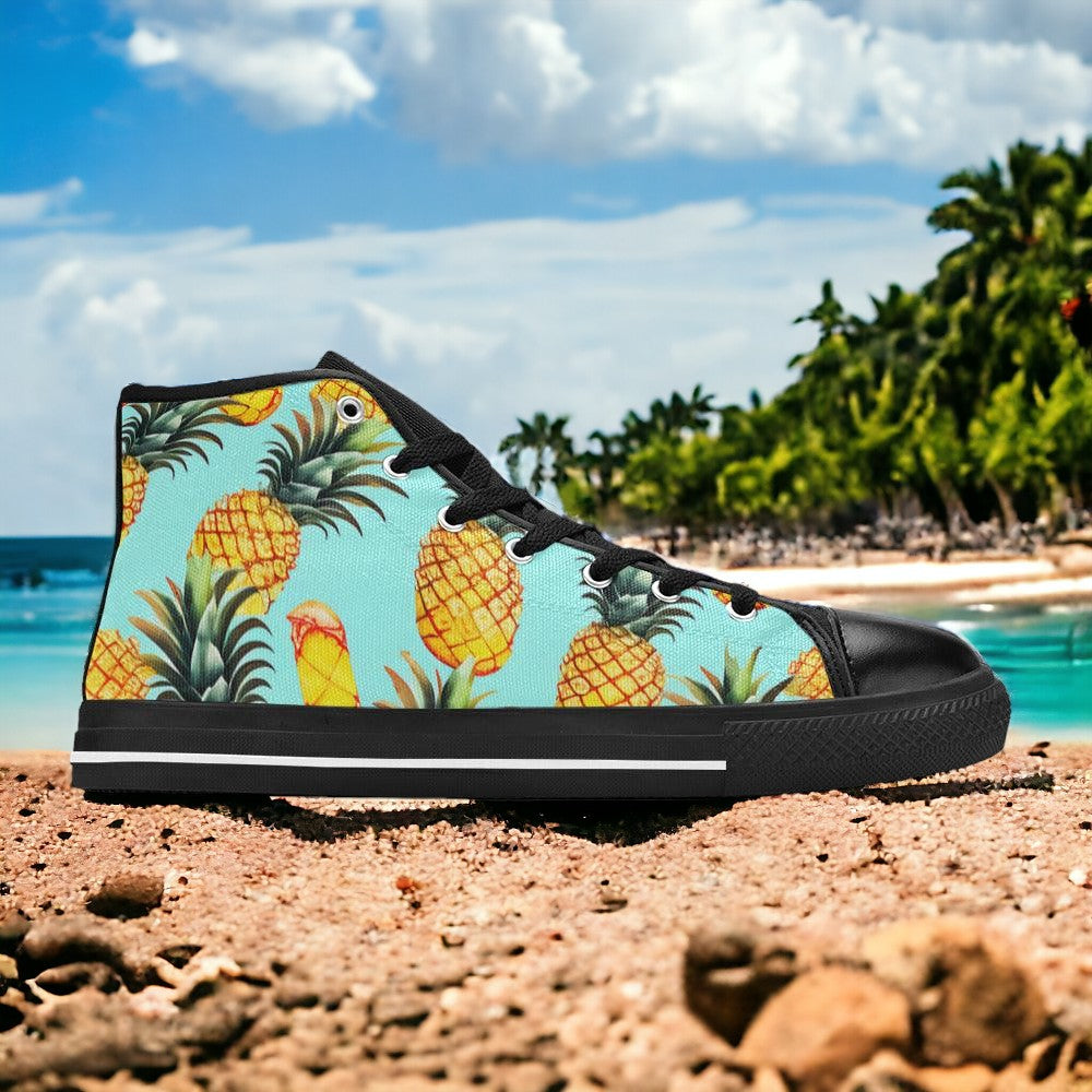 Jellyfish Teal Gold Cosmic WOMEN Bold Art - Freaky Shoes | Custom Art Sneakers