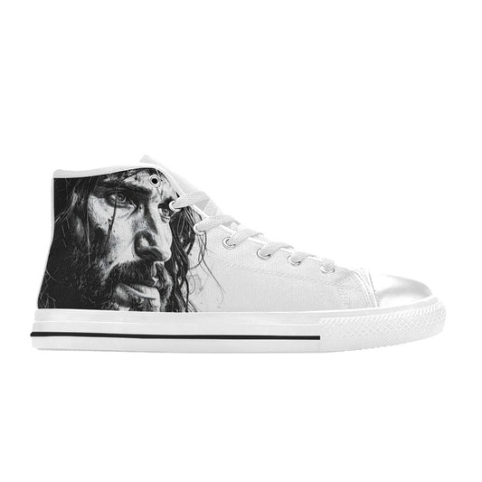 WOMEN'S Jesus High Top Canvas Neon Fantasy Shoes