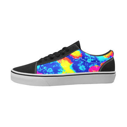 MEN'S Tie Dye Splash Retro Low Top Skateboarding Dark Academia Custom Shoes