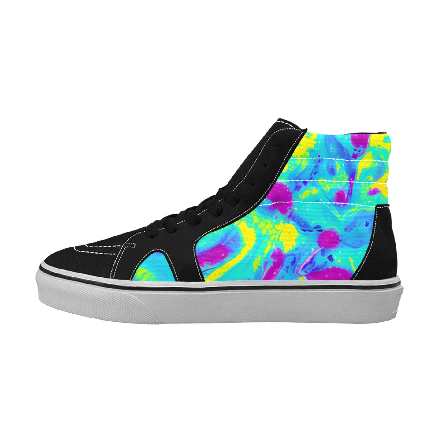 MEN'S Tie Dye Splash Retro High Top Skateboarding Dark Academia Shoes