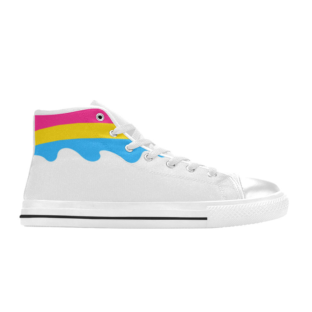 MEN'S Pansexual Flag Pride LGBT High Top Canvas Shoes