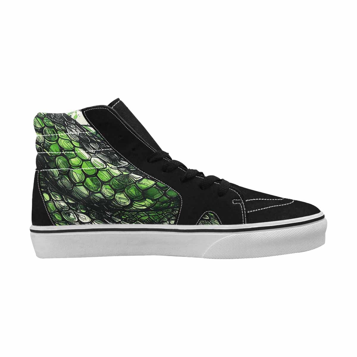 MEN'S Reptile Scale High Top Canvas Neon Fantasy Shoes