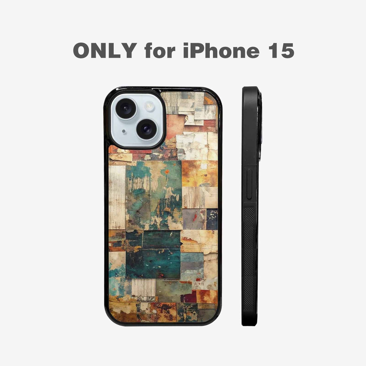 iPhone 15 Case — Distressed Grunge Texture Pattern Hundreds Of, Custom Printed Phone Case