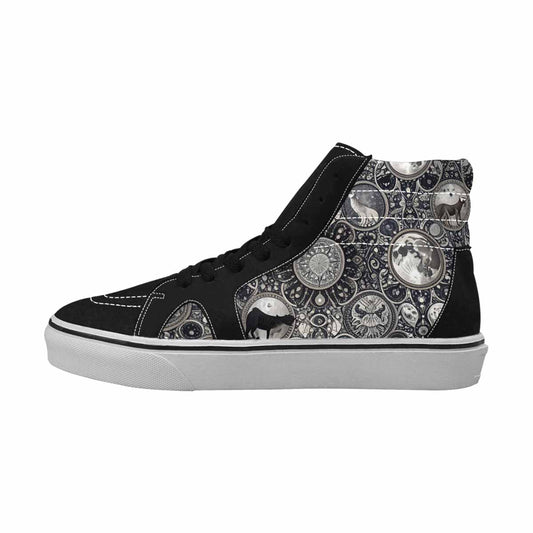 MEN'S Wolves Everywhere Collage High Top Canvas Grunge Sneakers
