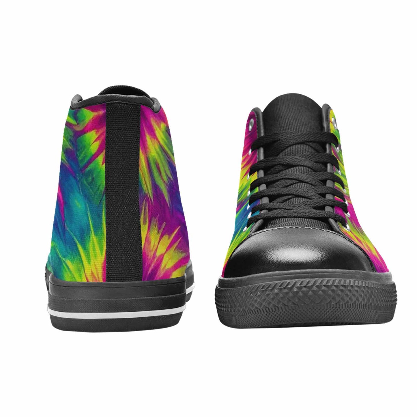 WOMEN'S Tie Dye - High Top Canvas Grunge Custom Sneakers