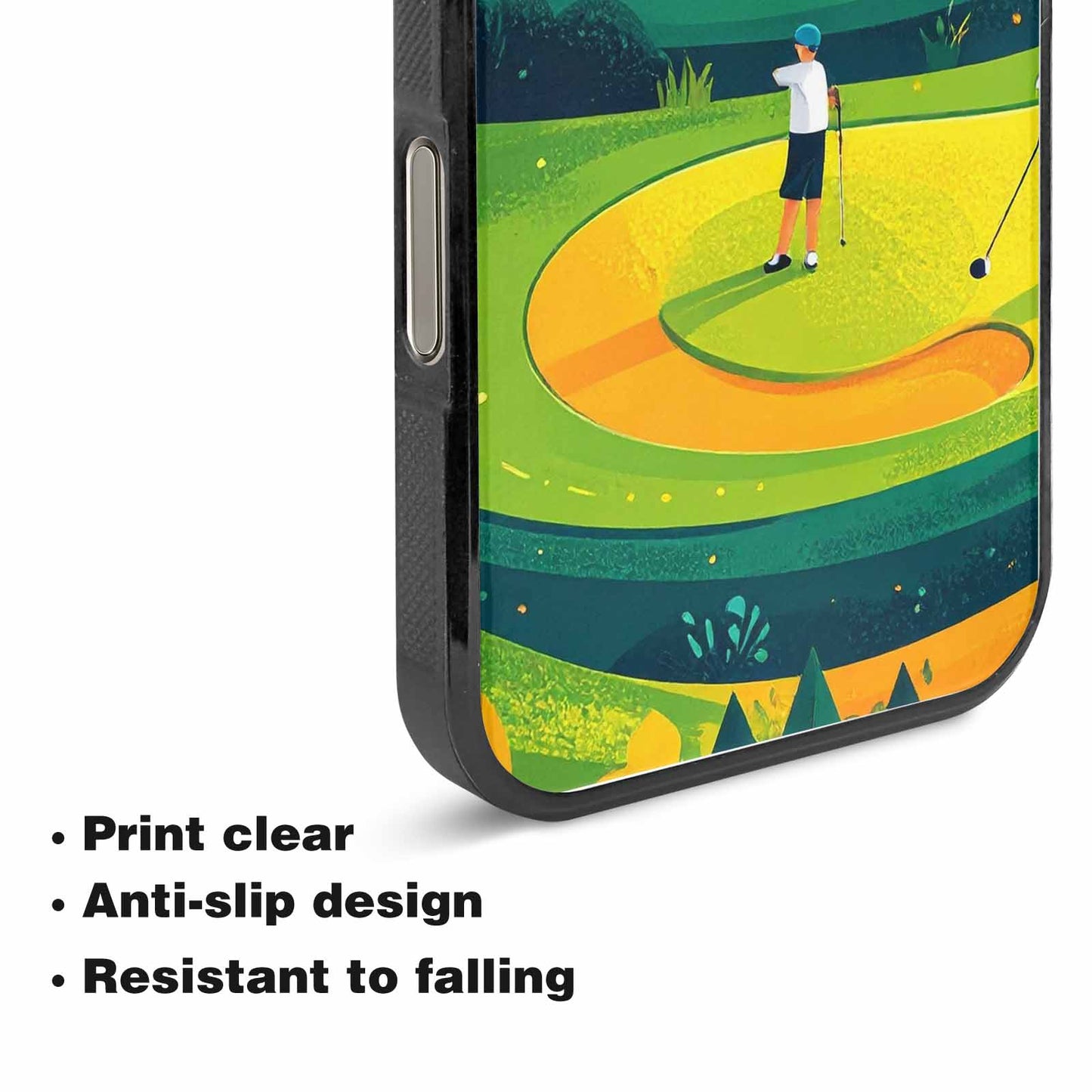 iPhone 15 Pro Max Case — Golf Cartoon Art Pattern, Personalized Phone Case