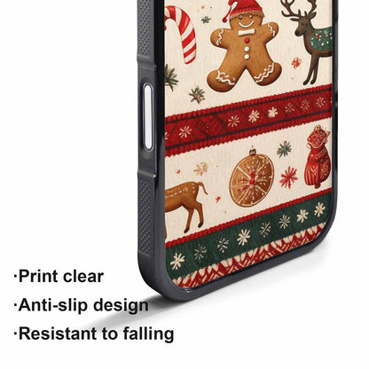 iPhone 17 Air Case — Small Christmas Holly Snowflake Candy Original, Custom Phone Case